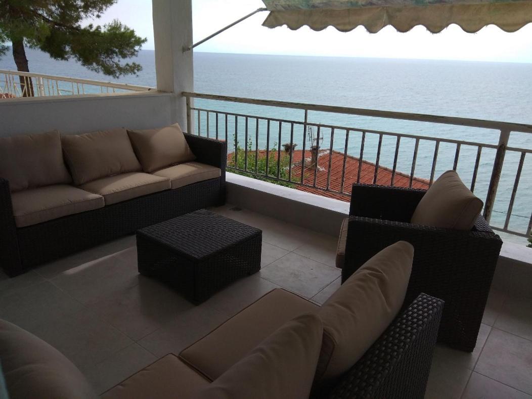 Vila By The Sea With Great View Siviri Exteriér fotografie